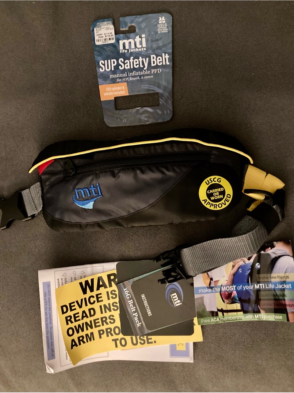 MTI Unisex SUP Inflatable PFD NWT for Paddleboarding, kayaking